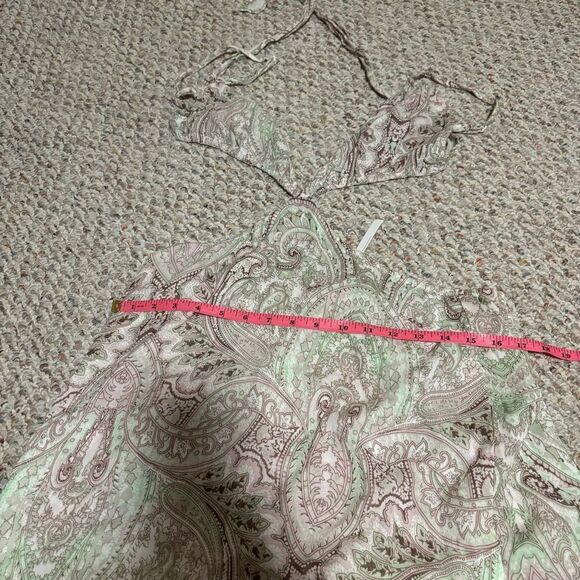 NWT ASOS Paisley Plunge Green Beach Cut Out Bikini Mini Dress- Size 10 - Picture 3 of 7